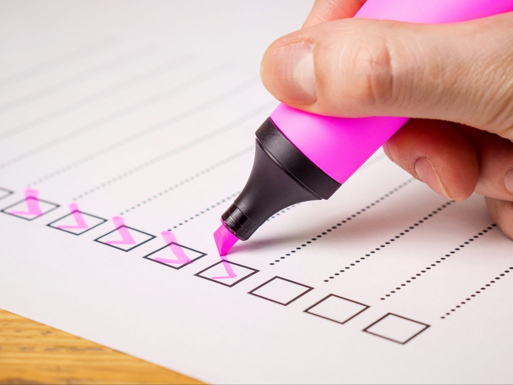 Header image showing a checklist of items
